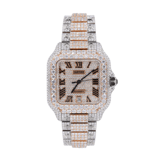CS Two Tone 41MM Moissanite Diamond Watch 20CT